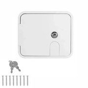 Caravan Utility Door Access Hatch Rectangle 194x165mm RV Motorhome Lock by salelink.co.nz