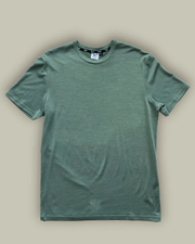 Men's Crew Short Sleeve T-shirt - 100% Merino Wool, Fern Green by Merino 365 NZ