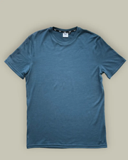 Men's Crew Short Sleeve T-shirt - 100% Merino Wool, Orion Blue by Merino 365 NZ