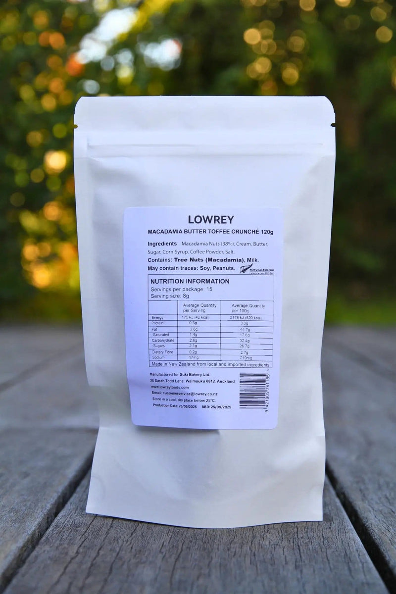 Lowrey Foods NOUGAT Lowrey Macadamia Butter Toffee Crunché 4 Pack | NZ Gift Set Lowrey Macadamia Butter Toffee Crunché 4 Pack | NZ Gift Set
