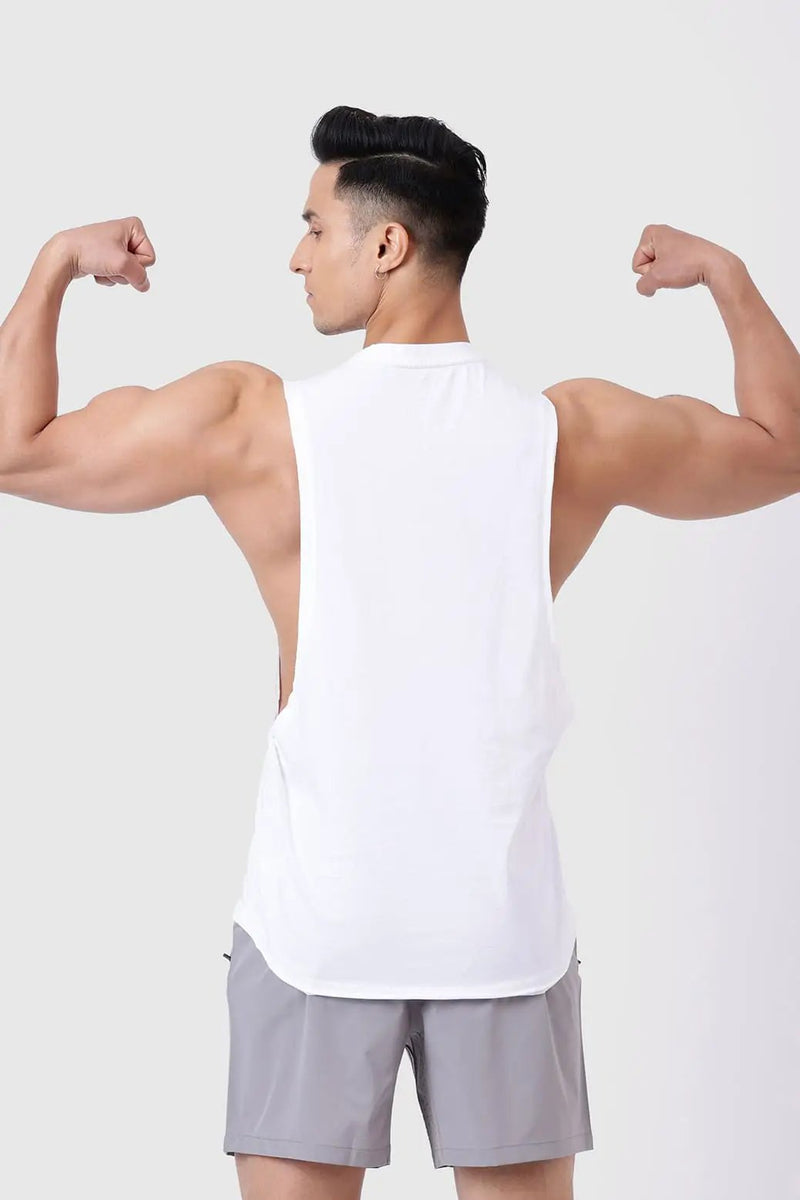 Magnitude Deep Arm Tank White by Fuaark Nz