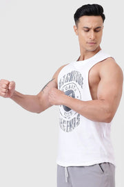 Magnitude Deep Arm Tank White by Fuaark Nz