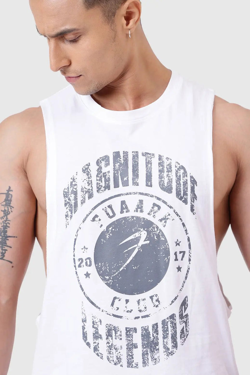Magnitude Deep Arm Tank White by Fuaark Nz