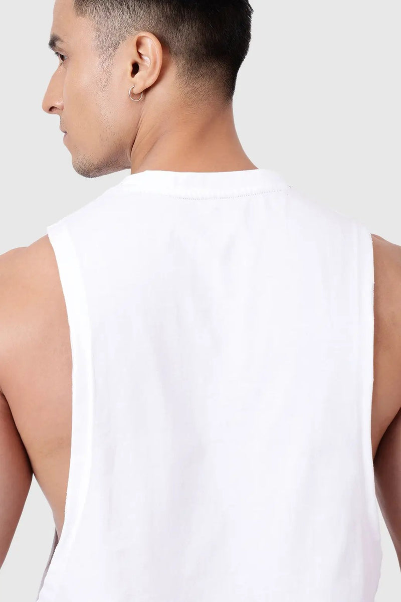 Magnitude Deep Arm Tank White by Fuaark Nz
