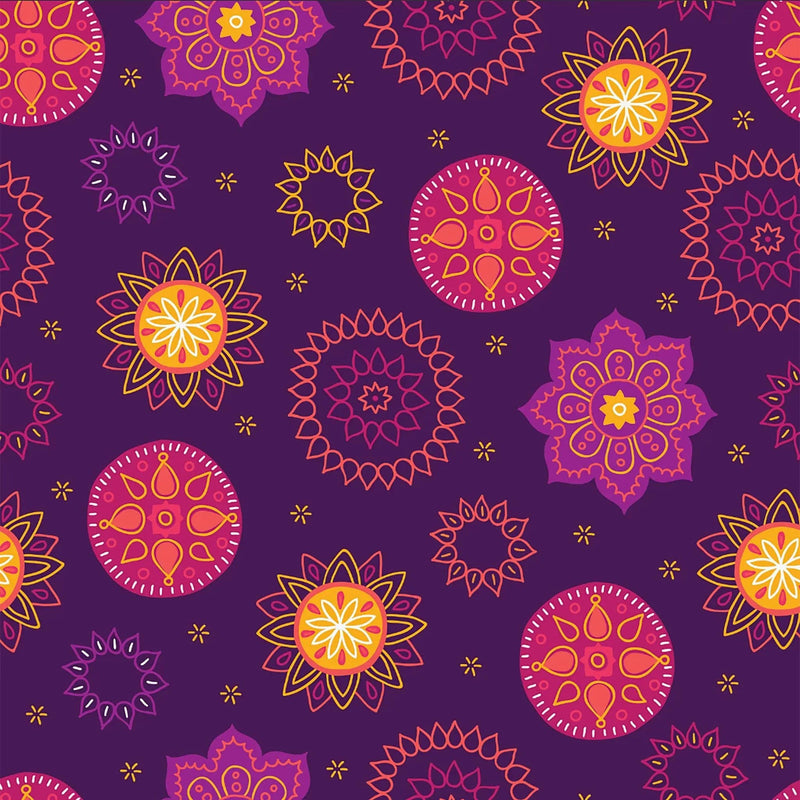 Waste Free Celebrations Furoshiki Wrapping Cloths Marigold Mandala - 4 Furoshiki Gift Wraps Marigold Mandala - 4 Furoshiki Gift Wraps