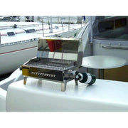 Stow and Go Barbecue Coleman Canister type on a boat with Canister attached