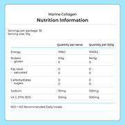Marine Collagen Powder - Unflavoured 350g by Kiwi Nutrition