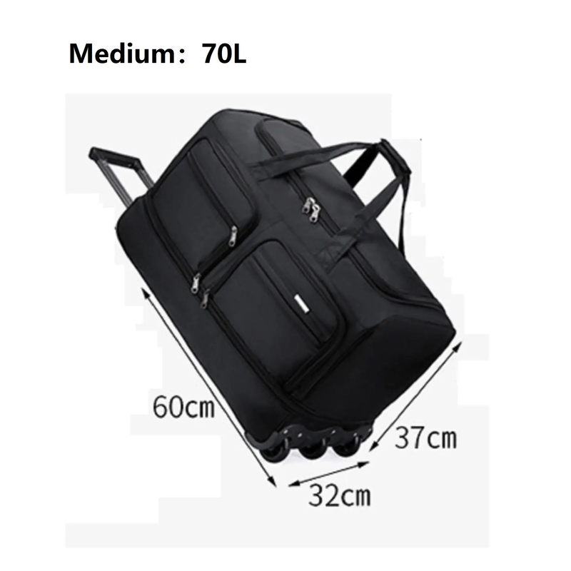 Ecotrek Rolling Duffle Bag with Wheels and Handle | Expandable Waterproof Trolley Travel Bag CP1228 by ECOTREK