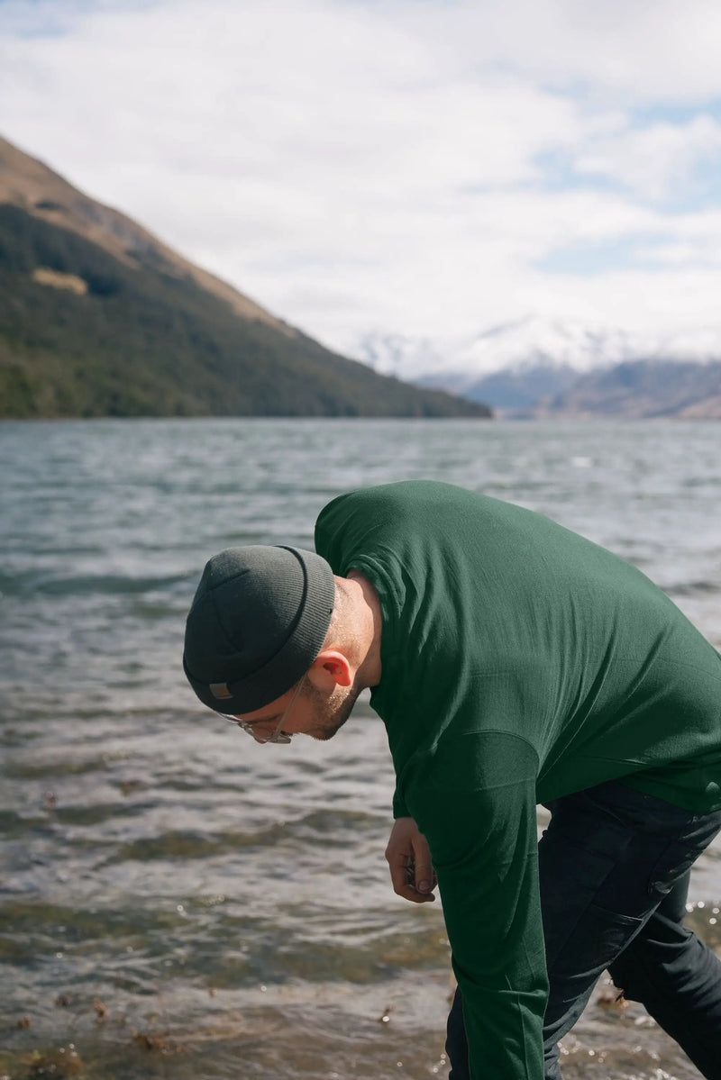Men's OG Long Sleeve - 100% Merino Wool, Balsam by Merino 365 NZ