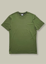 Men’s Crew Short Sleeve T-shirt – Merino Blend 180gsm, Conifer Green by Merino 365 NZ