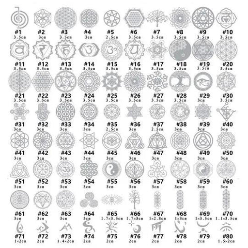 Metal Stickers for Resin Filler Crystal Pyramid Energy Generator Orgonite Pyramid Crafting Jewelry Making Accessory by Resin Art NZ