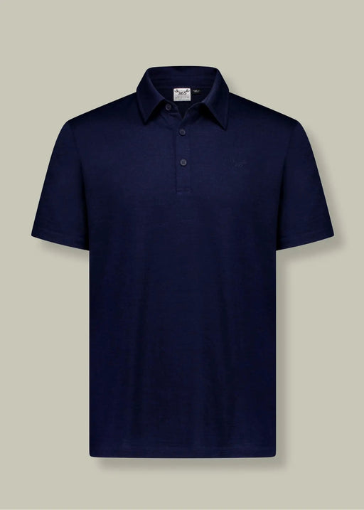 Men's Polo - 100% Merino Wool, Midnight Marle by Merino 365 NZ