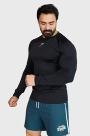 Midnight Fullsleeves T-shirt Black by Fuaark Nz