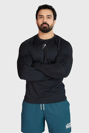 Midnight Fullsleeves T-shirt Black by Fuaark Nz
