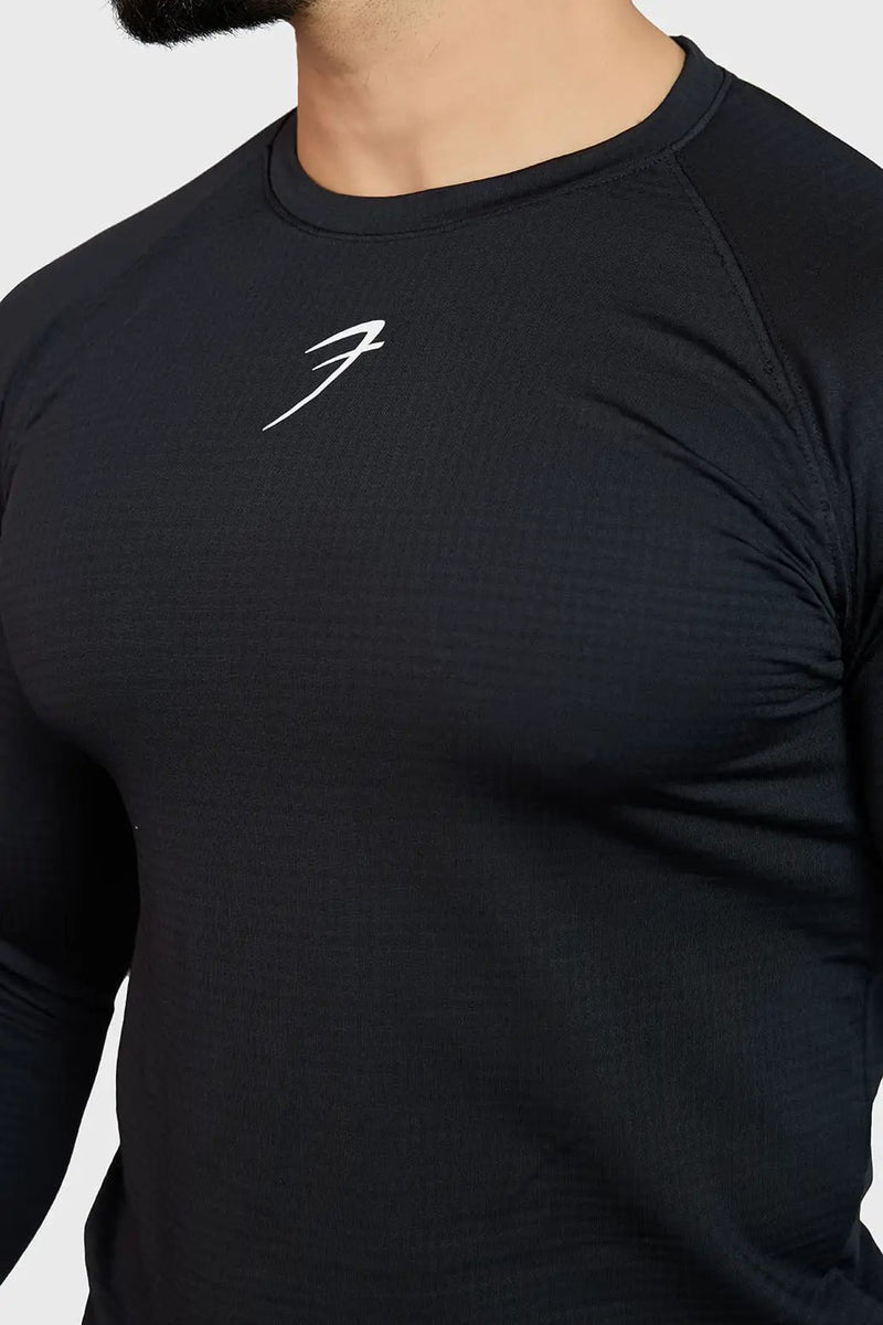 Midnight Fullsleeves T-shirt Black by Fuaark Nz