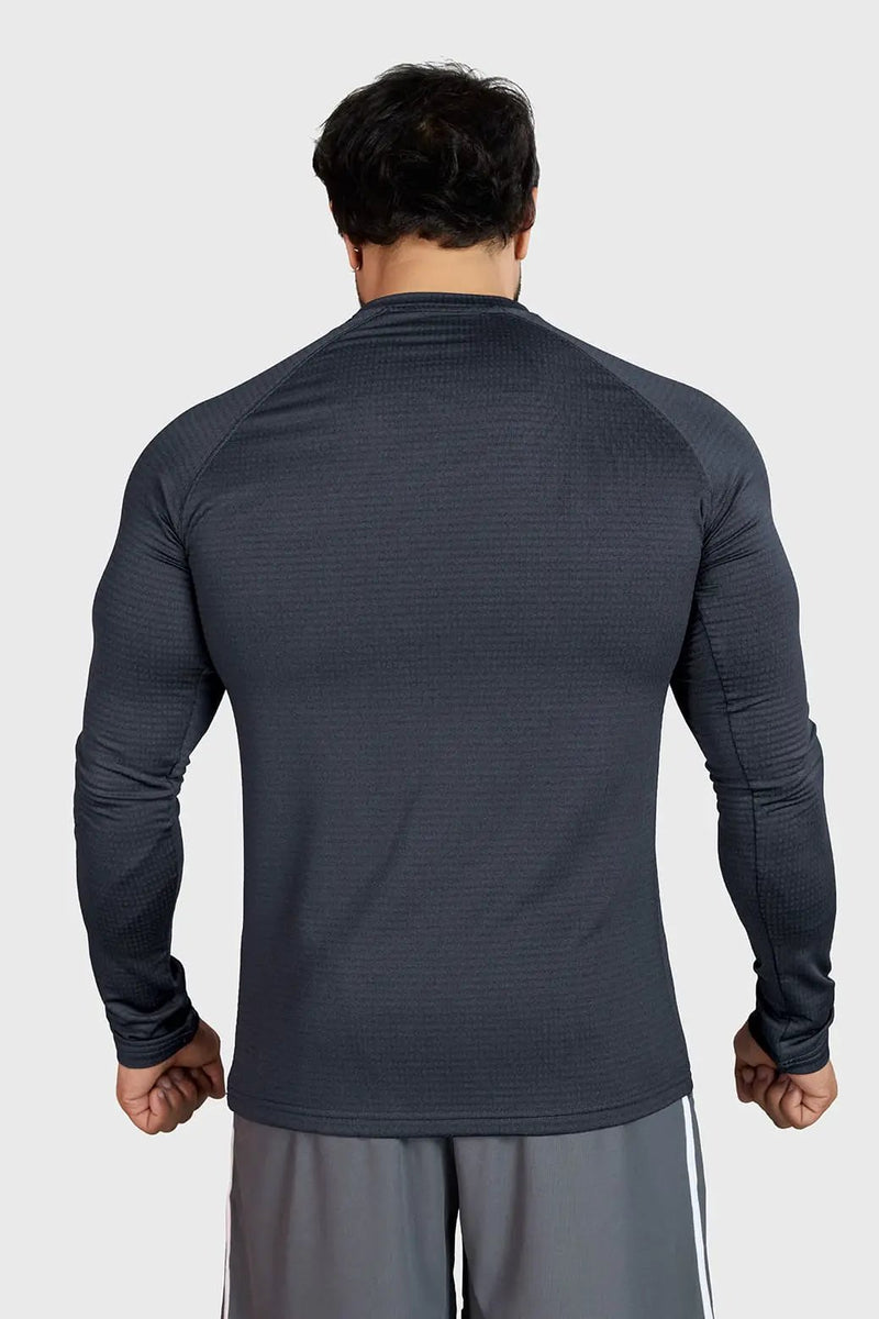 Midnight Fullsleeves T-shirt Dark Grey by Fuaark Nz