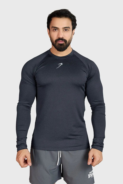 Midnight Fullsleeves T-shirt Dark Grey by Fuaark Nz