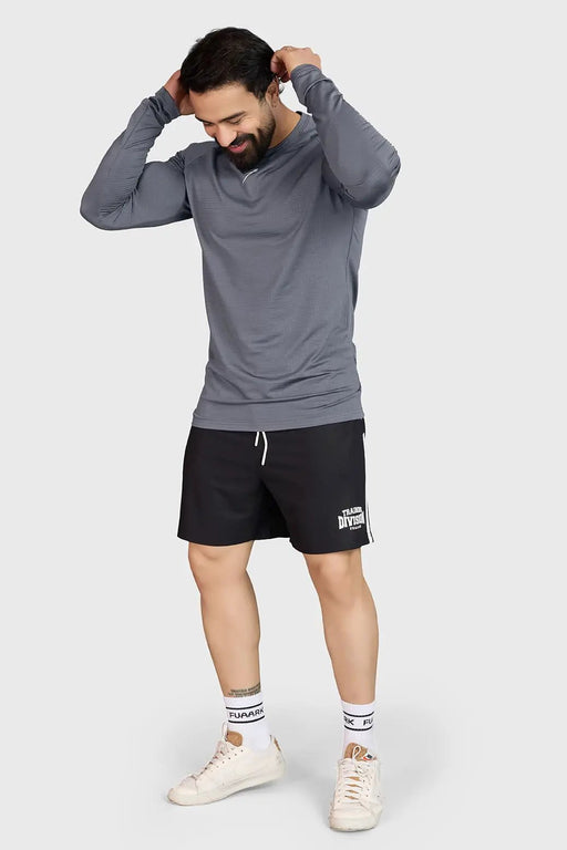 Midnight Fullsleeves T-shirt Light Grey by Fuaark Nz