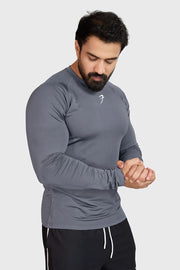 Midnight Fullsleeves T-shirt Light Grey by Fuaark Nz