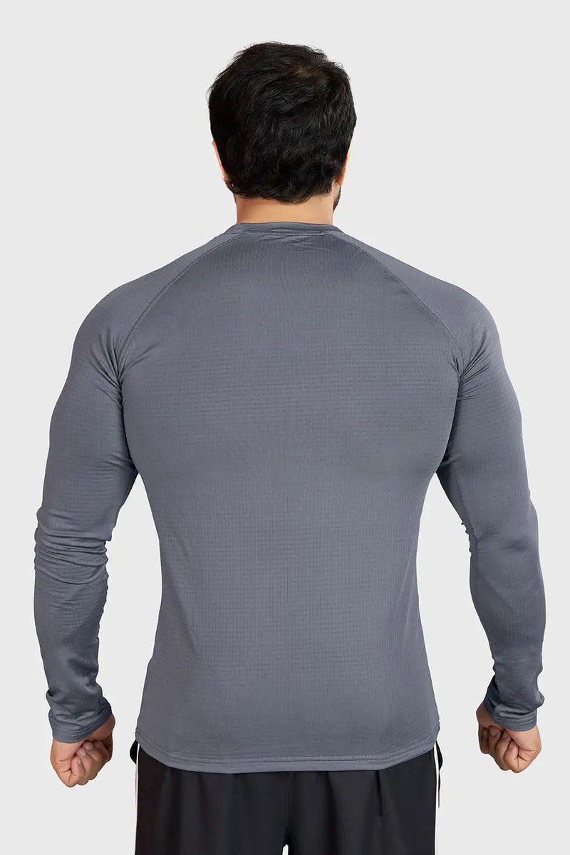 Midnight Fullsleeves T-shirt Light Grey by Fuaark Nz