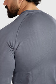 Midnight Fullsleeves T-shirt Light Grey by Fuaark Nz