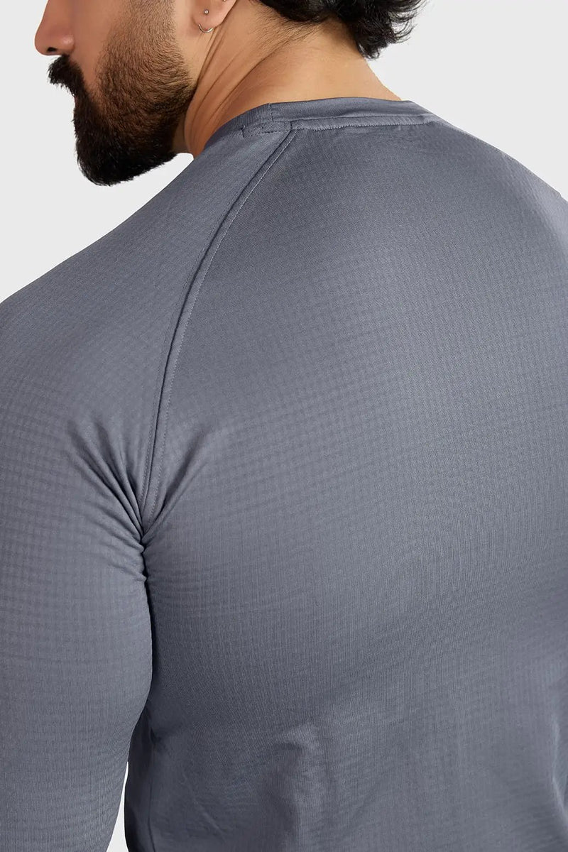 Midnight Fullsleeves T-shirt Light Grey by Fuaark Nz