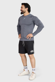 Midnight Fullsleeves T-shirt Light Grey by Fuaark Nz