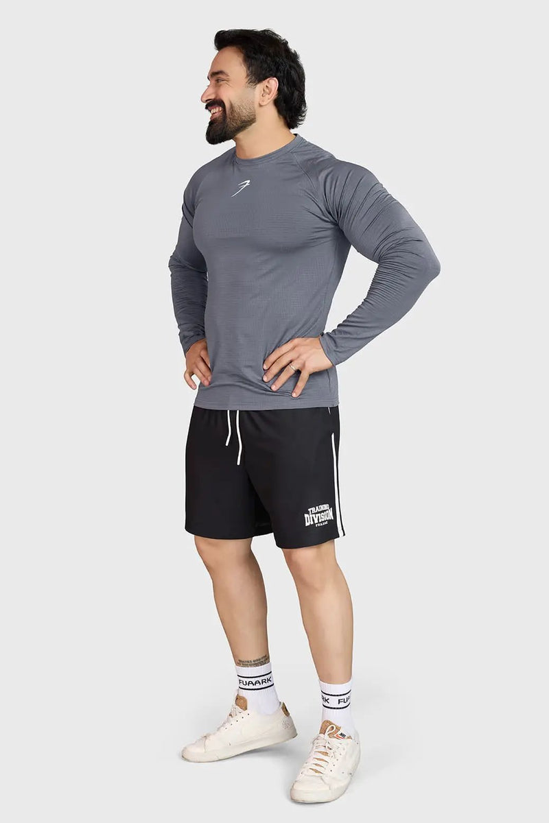 Midnight Fullsleeves T-shirt Light Grey by Fuaark Nz