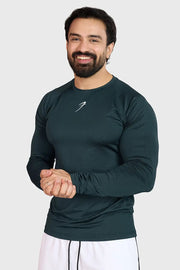 Midnight Fullsleeves T-shirt Sea Green by Fuaark Nz