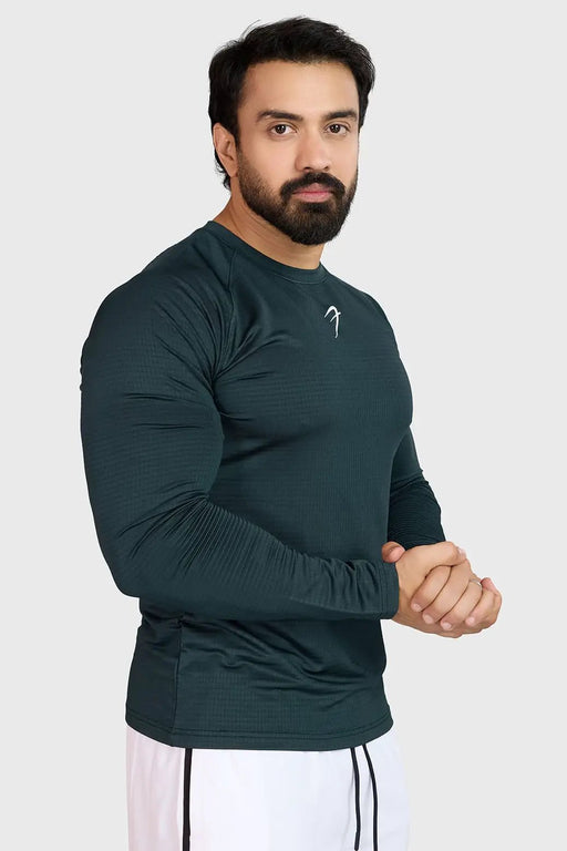 Midnight Fullsleeves T-shirt Sea Green by Fuaark Nz