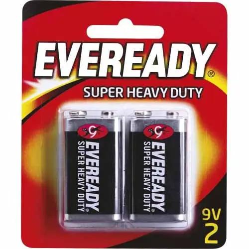 Eveready Super Heavy Duty Batteries 9 Volt, pack of 2 by NZ Diver