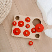 Montessori Size Sorting Knob Puzzle - Qtoys | Wooden Toy NZ by Curious Moonbeam