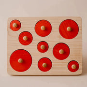 Montessori Size Sorting Knob Puzzle - Qtoys | Wooden Toy NZ by Curious Moonbeam
