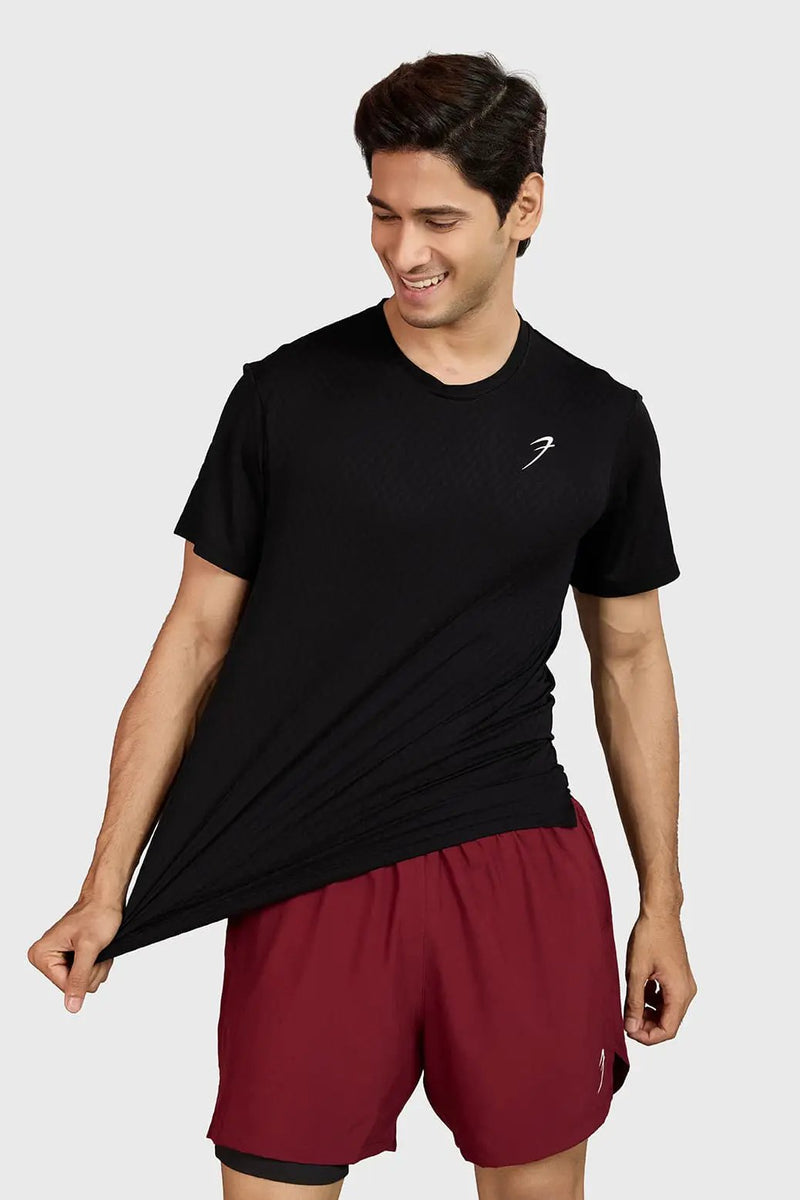 Motion Running T-shirt Black by Fuaark Nz