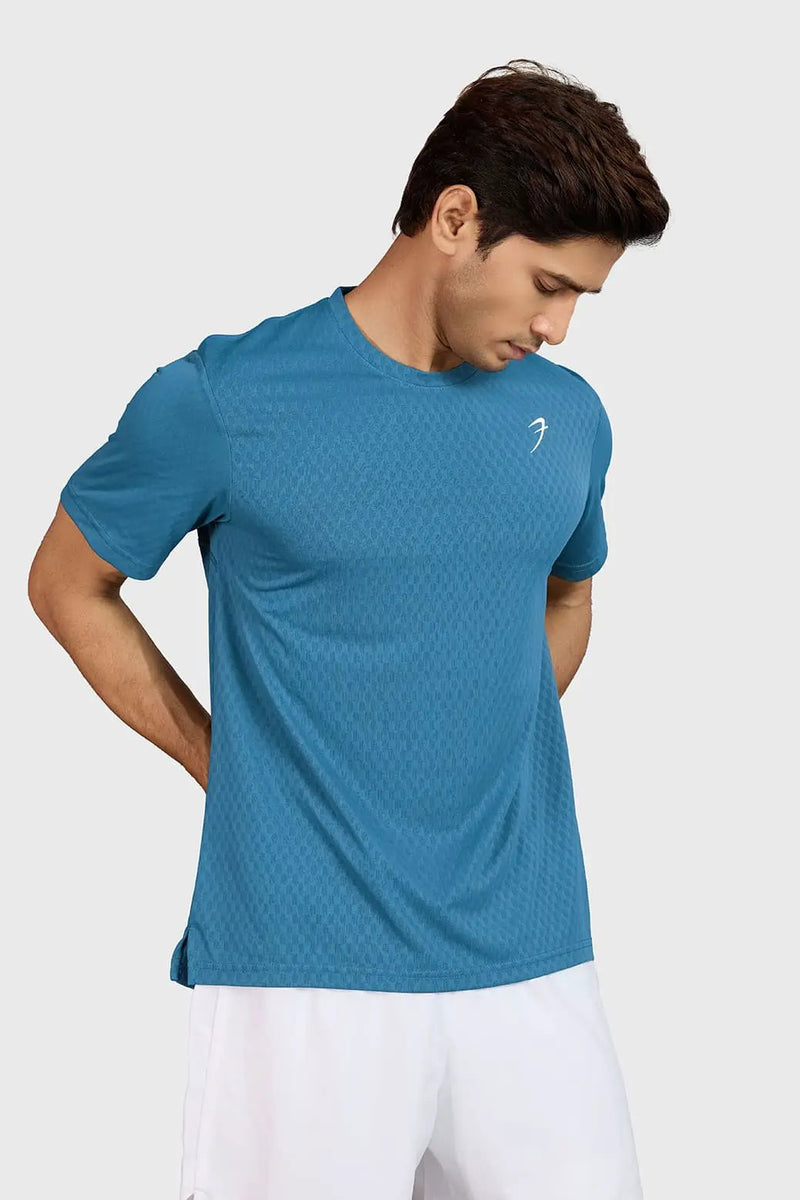 Motion Running T-shirt Teal by Fuaark Nz