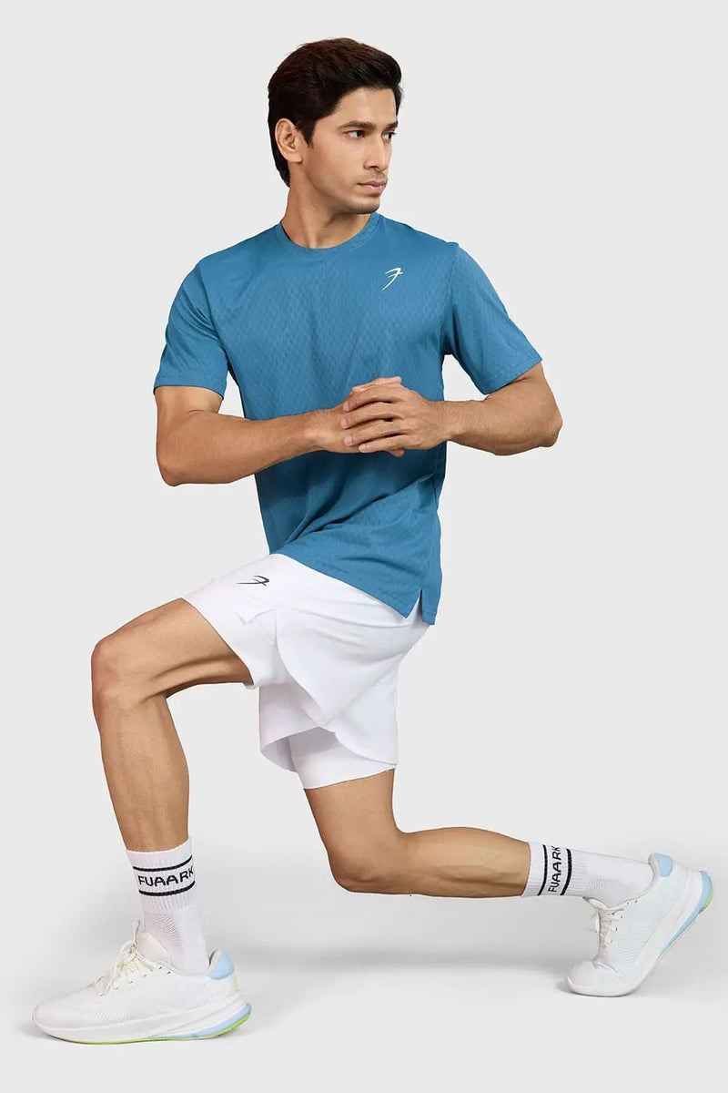 Motion Running T-shirt Teal by Fuaark Nz
