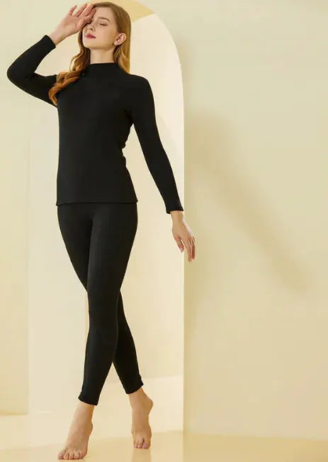 Women's Lamb Cashmere Thermal Base Layer Set - Top & Bottom, Second Skin Fit | Winter Warmth by Mead's Supply & Equipment Outfitters limited