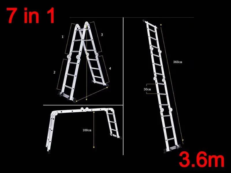 Kiwi Grab Kiwi Grab Multi Purpose Ladder 3.6M with two platforms folding ladder Multi Purpose Ladder 3.6M with two platforms folding ladder