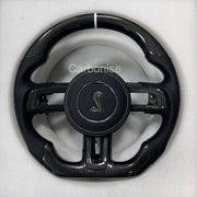 Mustang Steering Wheel (Carbon Fiber+Perforated Leather) #3 by CARBONISE