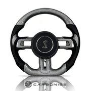 Mustang Steering Wheel (Carbon Fiber+Perforated Leather) #10 by CARBONISE