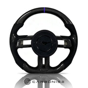 Mustang Steering Wheel (Carbon Fiber+Perforated Leather) #12 by CARBONISE