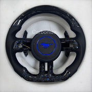 Mustang Steering Wheel (Forged Carbon+Perforated Leather)#13 by CARBONISE