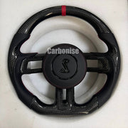 Mustang Steering Wheel (Carbon Fiber+Perforated Leather) #14 by CARBONISE
