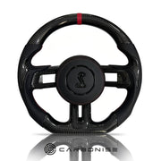 Mustang Steering Wheel (Carbon Fiber+Perforated Leather) #14 by CARBONISE