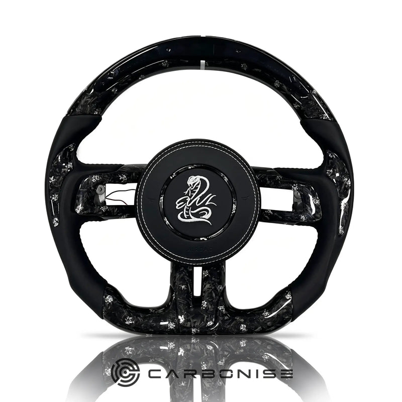 Mustang Steering Wheel (Forged Carbon Fiber+Leather) #15 by CARBONISE