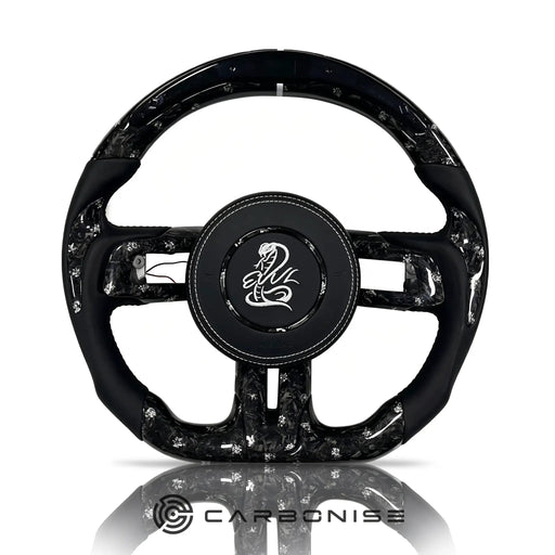 Mustang Steering Wheel (Forged Carbon Fiber+Leather) #15 by CARBONISE