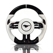 Mustang Steering Wheel (Forged Carbon Fiber+Leather)#16 by CARBONISE