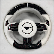 Mustang Steering Wheel (Forged Carbon Fiber+Leather)#16 by CARBONISE