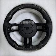 Mustang Steering Wheel (Carbon Fiber+Perforated Leather) #17 by CARBONISE