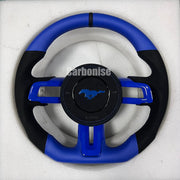 Mustang Steering Wheel (Alcantara+Leather) #18 by CARBONISE